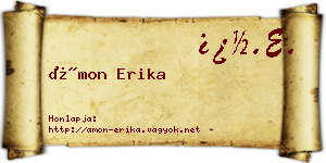 Ámon Erika névjegykártya